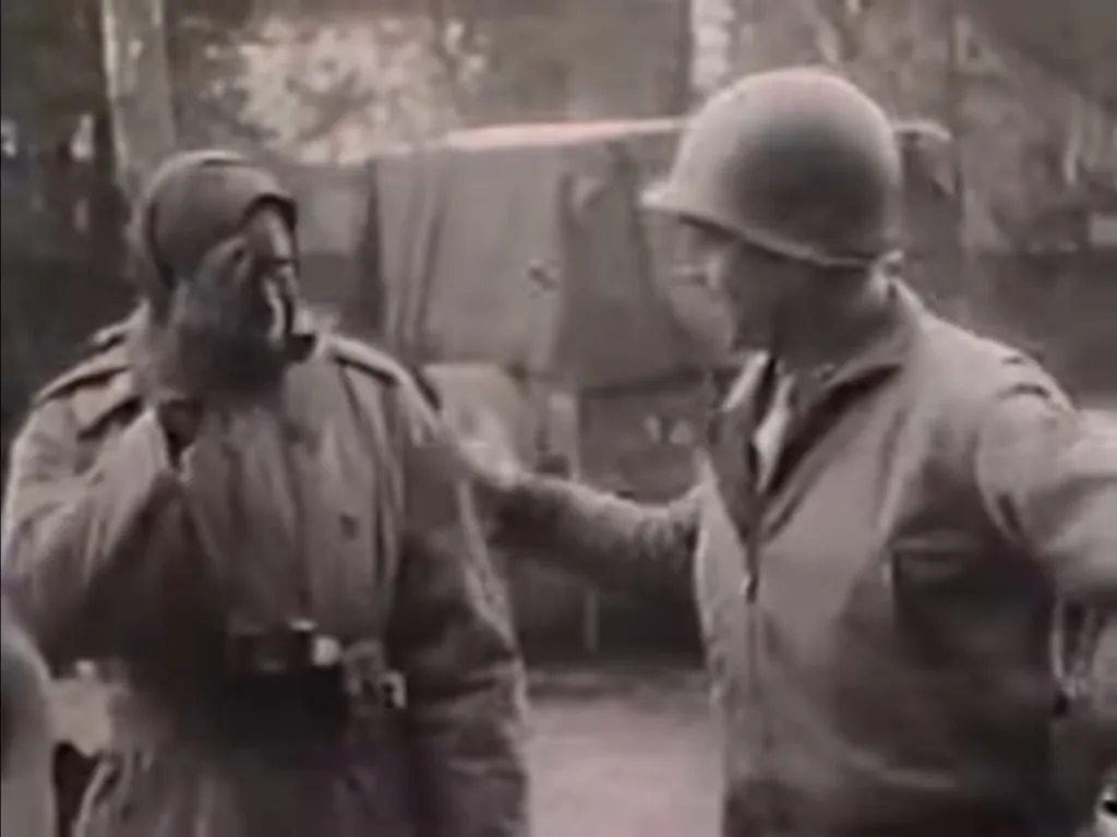 Lt. Colonel Hogan et Major General Maurice Rose, 3rd Armored Division 1944